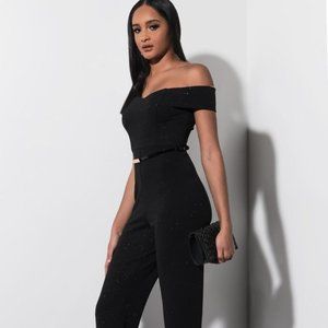 Akira Gold Shimmer Jumpsuit